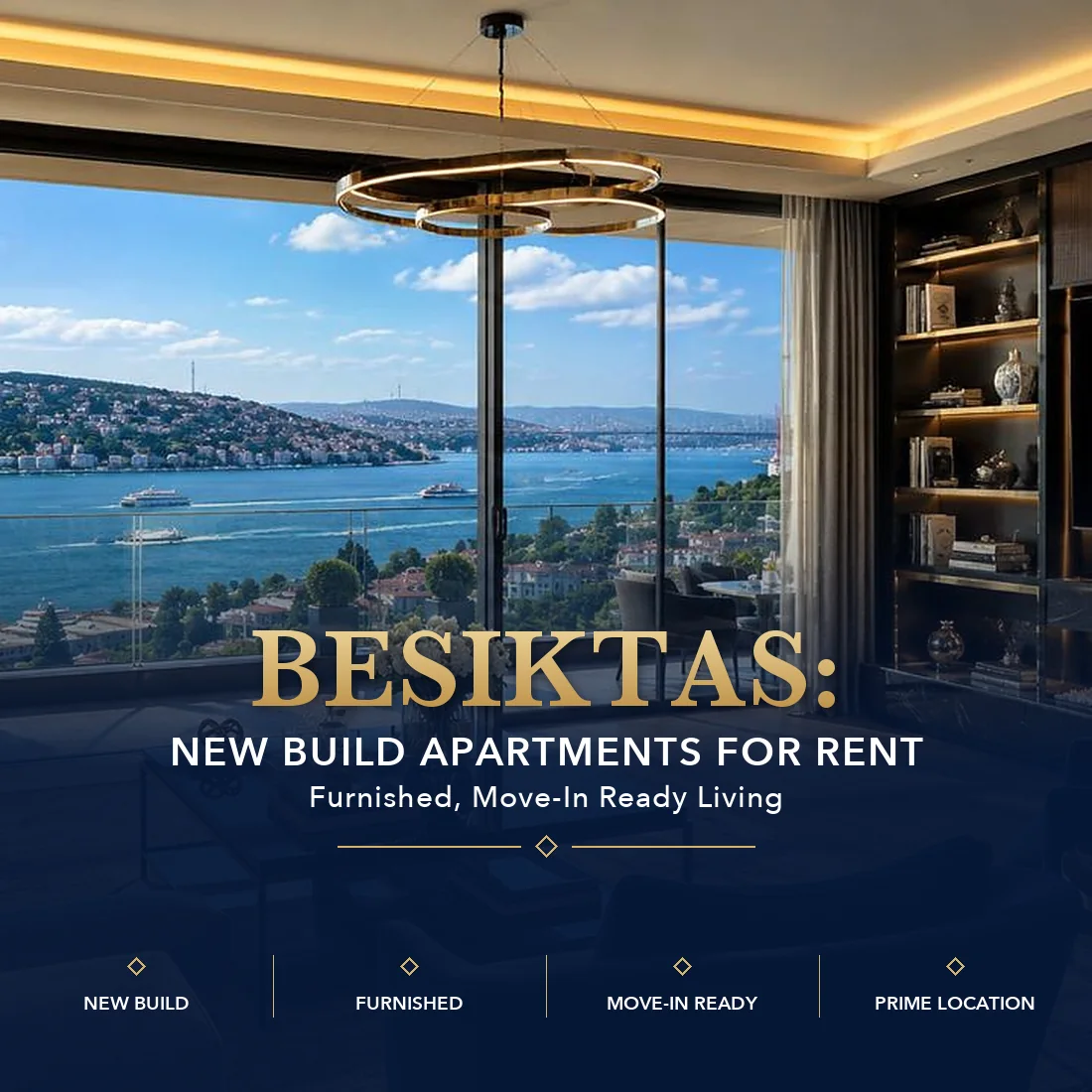 Besiktas New-Build Apartments — New Build Apartments for Rent in Besiktas: Furnished, Move-In Ready Living